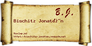 Bischitz Jonatán névjegykártya
